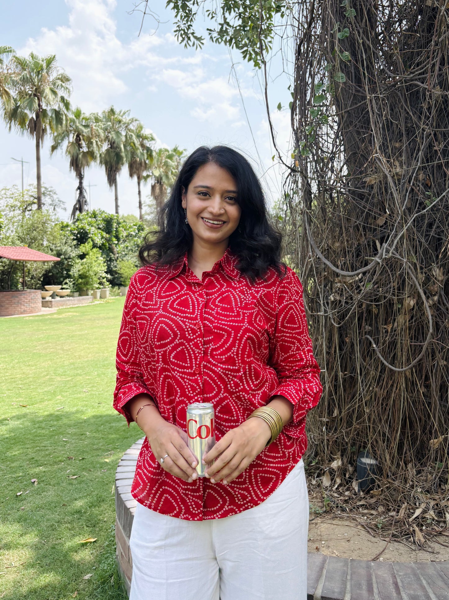 Red Bandhani Shirt
