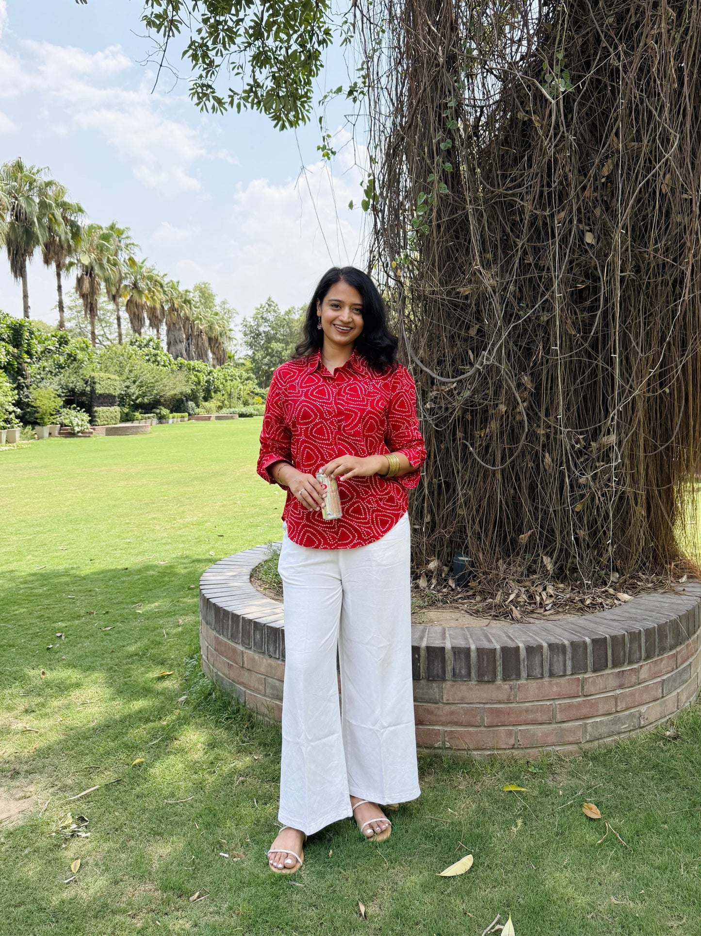 Red Bandhani Shirt