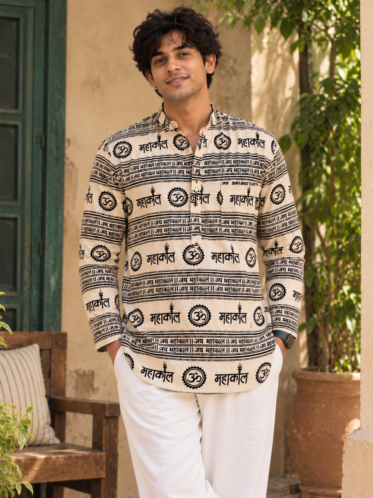 Mahakaal Short Kurta - Men